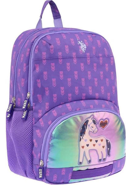 At Desenli Mor Okul Çantası PLCAN24218 modelleri