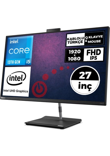 Thinkcentre Neo 30A I5-13420H 16GB 512GB SSD 27" Fhd Fdos aıo 12JVA01GTR fiyatları