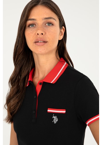 U.S. Polo Assn. Kadın Siyah Tişört 50285842-VR046