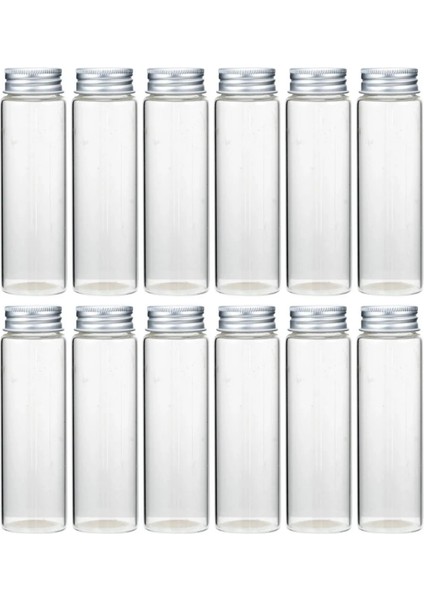 Metal Çevir Aç Kapaklı Cam Baharatlık Saklama Kabı 12 ADET-160 ml