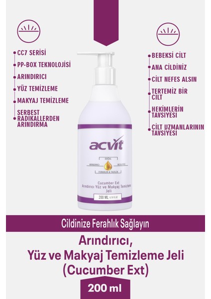 Arındırıcı Yüz Ve Makyaj Temizleme Jeli - 200 ml