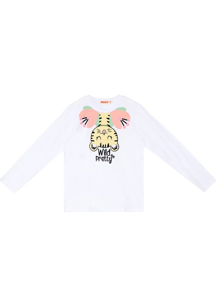 Süslü Leo Kız Çocuk T-Shirt Tayt Takım