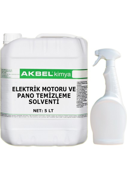 Elektrik Motoru Ve Pano Temizleme Solventi 5 Lt+Sprey