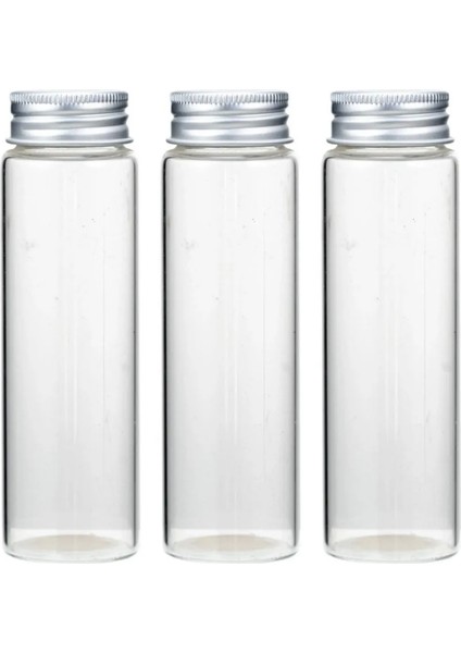 Metal Çevir Aç Kapaklı Cam Baharatlık Saklama Kabı 3 ADET-160 ml