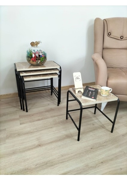 Buket Sehpa, 4'lü Zigon Sehpa, Zigon Sehpa, Servis Sehpası, İç İçe Geçen Sehpa, Ahşap Sehpa, Dörtlü fiyatları