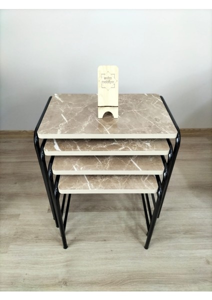 Buket Sehpa, 4'lü Zigon Sehpa, Zigon Sehpa, Servis Sehpası, İç İçe Geçen Sehpa, Ahşap Sehpa, Dörtlü modelleri