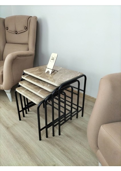 Buket Sehpa, 4'lü Zigon Sehpa, Zigon Sehpa, Servis Sehpası, İç İçe Geçen Sehpa, Ahşap Sehpa, Dörtlü indirimleri