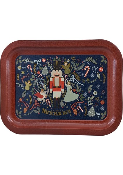 EE161-V1 Tales Nutcracker Desenli Dikdörtgen Tepsi 23X31 cm