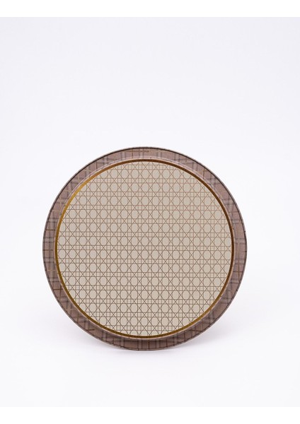 EE197-U7 Rosy Desenli Yuvarlak Tepsi 31.5 cm