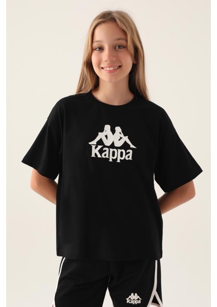 Authentic Carson Kız Çocuk Antrasit Regular Fit Tişört