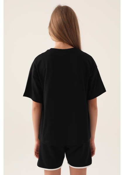 Authentic Carson Kız Çocuk Antrasit Regular Fit Tişört fırsatları