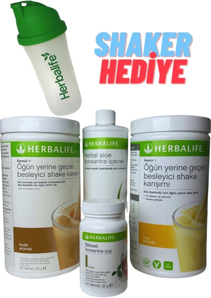 Başlangıç Seti 40 Günlük (2 SHAKE+50GR Çay+Aloe Vera Konsantre+Shaker)