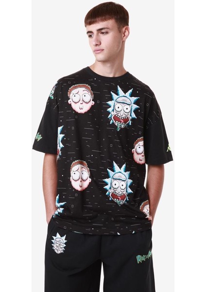 Authentic Mako Warner Bros - Rick And Morty Erkek Siyah Comfort Fit Tişört