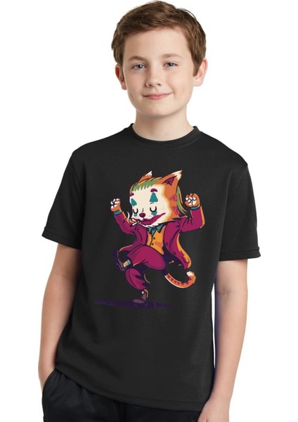 Joker Tişörtü - Joker Kedi Tişörtü - Joker Kedi Baskılı Tişört - Eğlenceli Unisex Tişört Joker Kedi Baskılı Tişört.