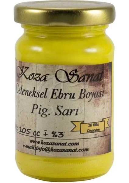 Sanat Ezilmiş Ebru Boyası Pigment Sarı 105ML