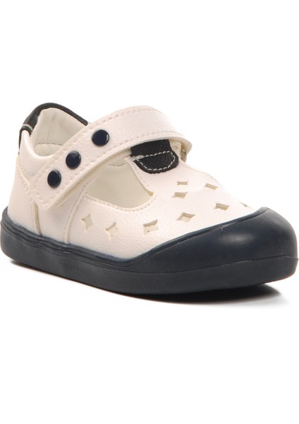 24-414 Beyaz-Lacivert Cırtlı Bebek Günlük Ayakkabı modelleri