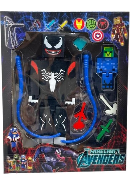 Minecraft Venom Avengers 8 Parça 19 cm Figür Oyuncak