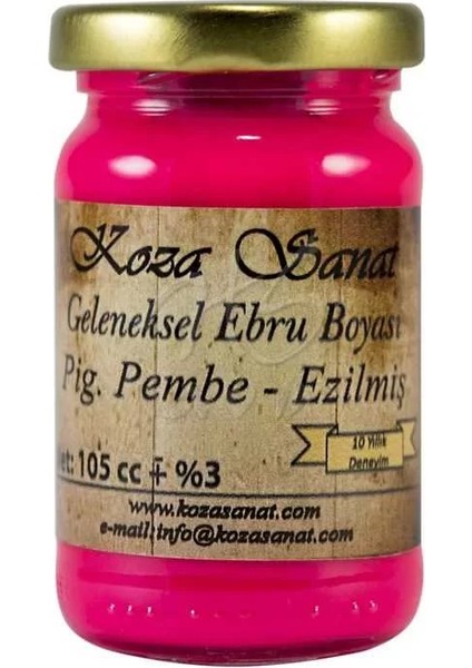 Sanat Ezilmiş Ebru Boyası Pigment Pembe 105ML