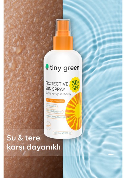 Tiny Green Yetişkin Güneş Spreyi Spf 50+ Vücut İçin 150 ml