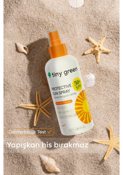 Tiny Green Yetişkin Güneş Spreyi Spf 50+ Vücut İçin 150 ml