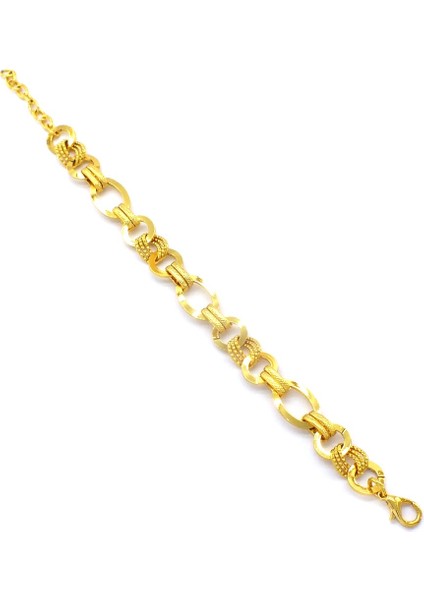 Bz Lazerli Samanyolu 22 Ayar Altın Kaplama Kadın Bileklik BLK-998