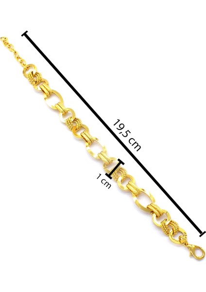 Bz Lazerli Samanyolu 22 Ayar Altın Kaplama Kadın Bileklik BLK-998 modelleri