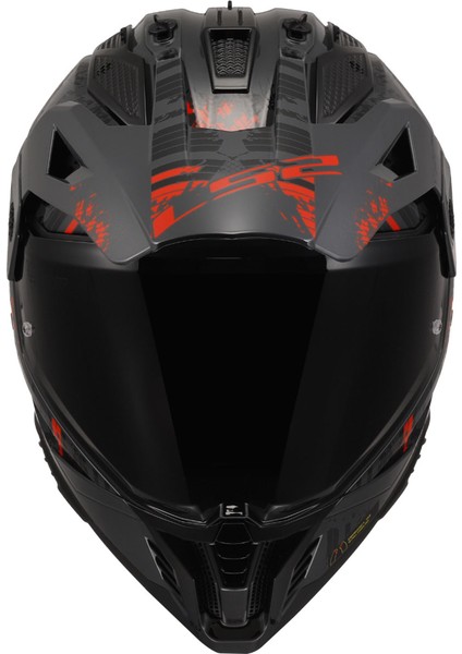 Pıoneer 2 Crazy Mat Siyah-Gri-Kırmızı Kask modelleri