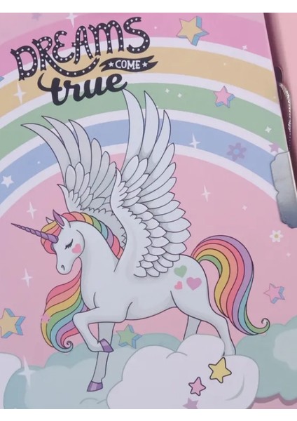 Unicorn Kilitli Hatıra Defteri Günlük ve Jel Kalem