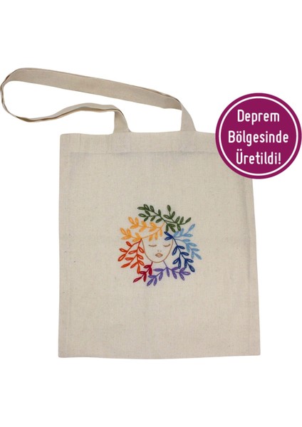 Renkli Saçlı Kadın Omuz Çantası