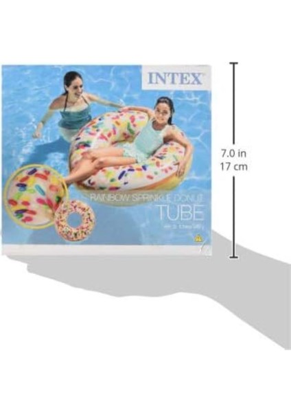 Raınbow Sprınkle Donut Gökkuşağı Serpintili Donut Simit 114 cm (45'')