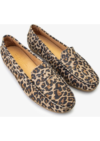 Laisa Kadın Leopar Hakiki Deri Loafer Ayakkabı 540 1250 Bn Ayk Y24 fiyatları