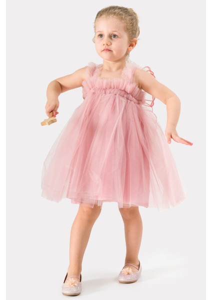 Kız Çocuk Doğum Günü Parti Düğün Yazlık Elbise Tüllü Tütü Astarlı modelleri