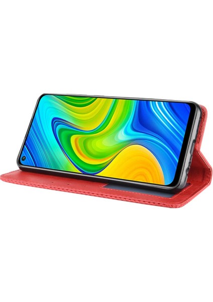 Xiaomi Redmi Not 9 Için Kılıf Pu Deri Cüzdan Manyetik Kapatma (Yurt Dışından)