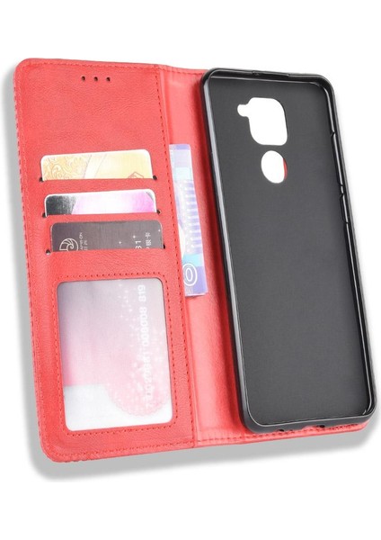 Xiaomi Redmi Not 9 Için Kılıf Pu Deri Cüzdan Manyetik Kapatma (Yurt Dışından)