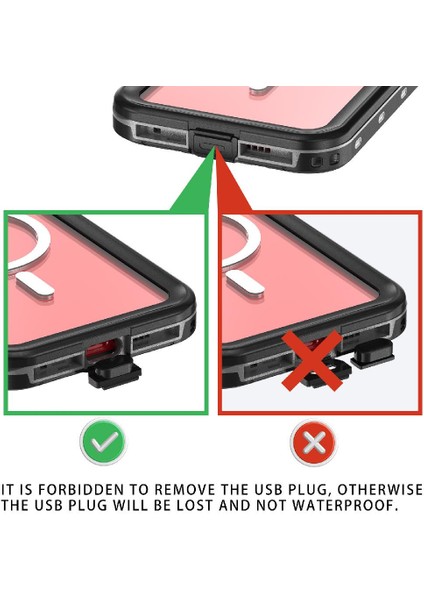Iphone 15 Için Kılıf Pro Max 12FT Askeri Darbeye Su Geçirmez Dahili (Yurt Dışından)