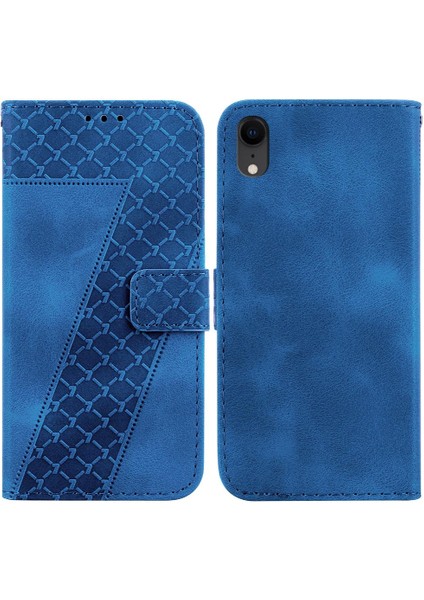 Iphone Xr Cüzdan Pu Deri Kabartmalı Desen Kart Yuvası Flip Telefon Kılıfı (Yurt Dışından)