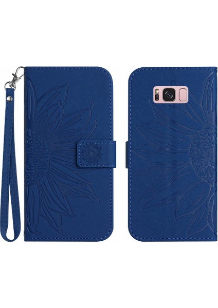 Kart Yuvaları ile Samsung Galaxy S8 Için Kılıf Tutucu Flip Cüzdan Telefon Kılıfı (Yurt Dışından)