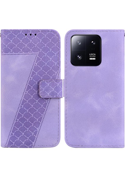 Telefon Kılıfı Için Xiaomi 13 Pro Cüzdan Kabartmalı Desen Pu Deri Flip Folio (Yurt Dışından)