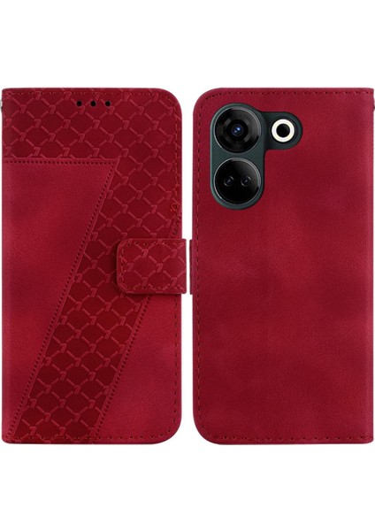 Tecno Camon 20 Pro 4g Cüzdan Pu Deri Kabartmalı Desen Için Telefon Kılıfı (Yurt Dışından)