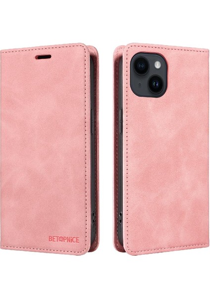 Iphone 14 Için Kılıf Artı Manyetik Folio Cüzdan Koruyucu Pu Deri (Yurt Dışından)