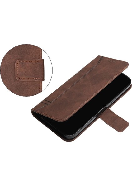 Tecno Camon 17 Pro Manyetik Kapatma Flip Folio Cüzdan Pu Için Telefon Kılıfı (Yurt Dışından)