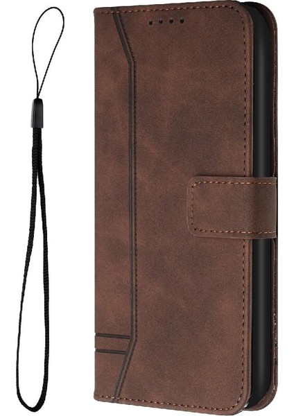 Tecno Camon 17 Pro Manyetik Kapatma Flip Folio Cüzdan Pu Için Telefon Kılıfı (Yurt Dışından)