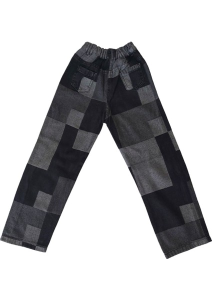 Özel Tasarım %100 Pamuklu Unisex Çocuk Jeans Patchwork Pantolon modelleri