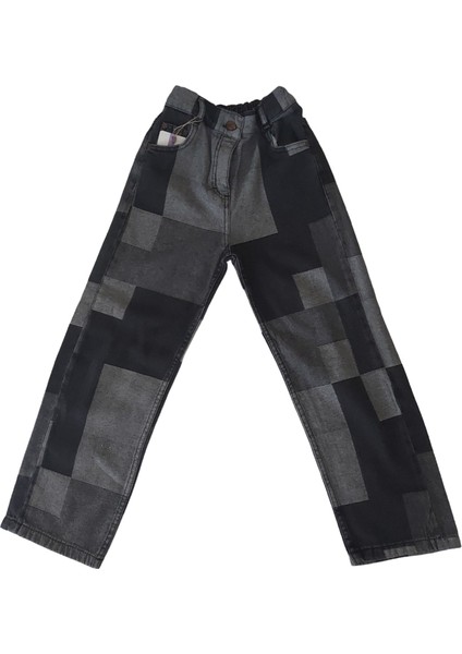 Özel Tasarım %100 Pamuklu Unisex Çocuk Jeans Patchwork Pantolon indirimleri