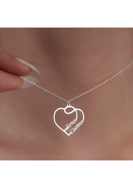 Kişiye Özel Kalpli Isim Kadın Gümüş KOLYE,925 Ayar Gümüş Kolye, Gümüş, Rose Gold,altın Kaplama Kolye modelleri