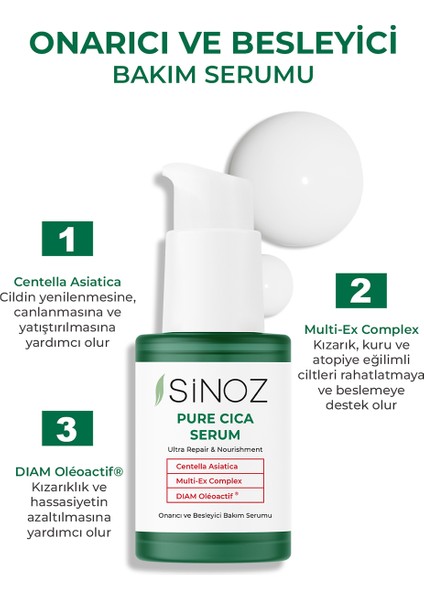 Pure Cica Ultra Onarıcı ve Besleyici Bakım Serumu 30 ml