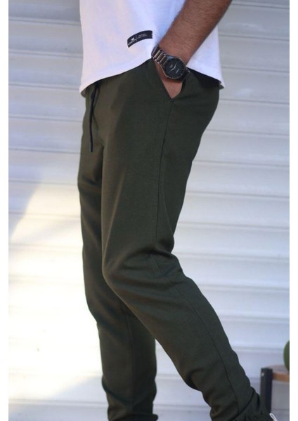 Bayaygun 4014 Duble Paça Joger Düz Pantolon_haki