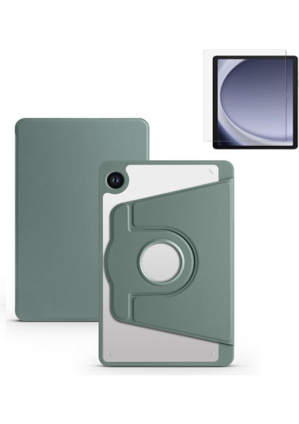 Samsung Galaxy Tab A9 Plus Yatay ve Dikey Standlı Dönebilen Kalemlikli Smart Thermix Kılıf ve Ekran Koruyucu Sm- X210 X216 X218