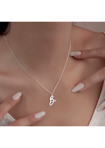 Kişiye Özel Kalpli Harf Kadın Gümüş KOLYE,925 Ayar Gümüş Kolye, Gümüş, Rose Gold,altın Kaplama Kolye indirimleri