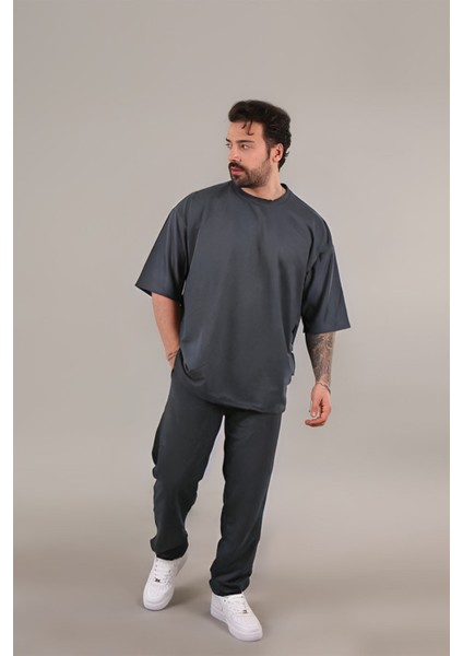 Erkek Oversize Yazlık Ince Bisiklet Yaka Rahat Kaliteli Eşofman Takımı modelleri